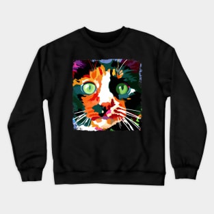 Tortoiseshell Pop Art - Cat Lover Gift Crewneck Sweatshirt